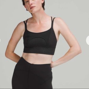 Lululemon Black Nulu Mesh Yoga Bra